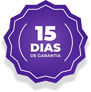 Selo referente à garantia de 15 dias.